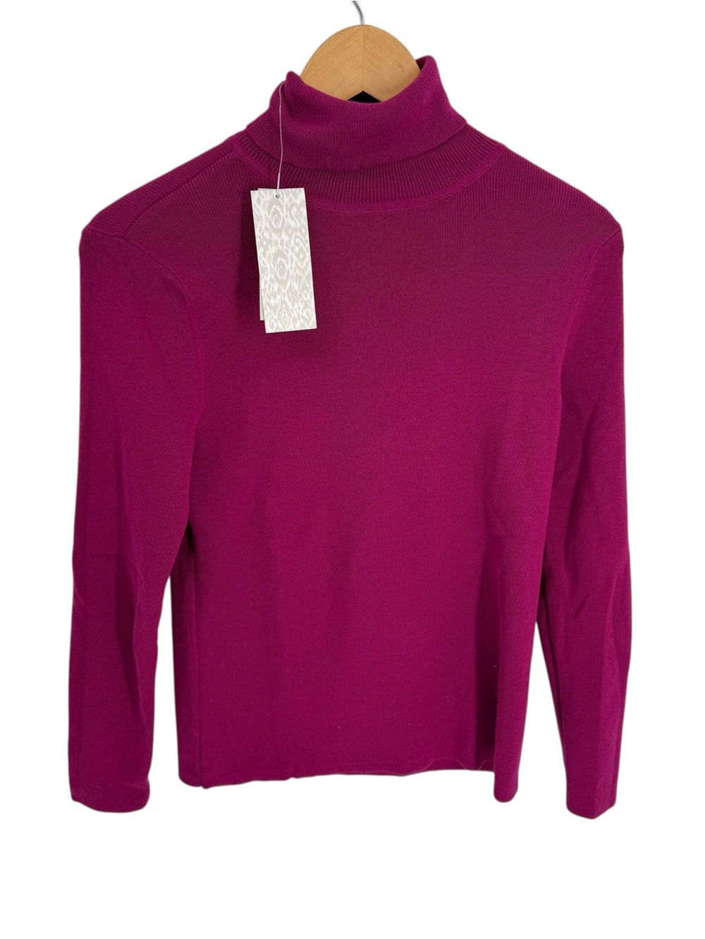 Chico's NWT pink Knit Ribbed Turtleneck Long Sleeve Pullover Sweater Size 1 (M)